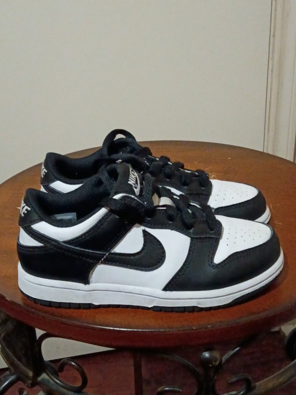 Nike Dunk Low Panda Black White Kids Size 12C CW1588-100